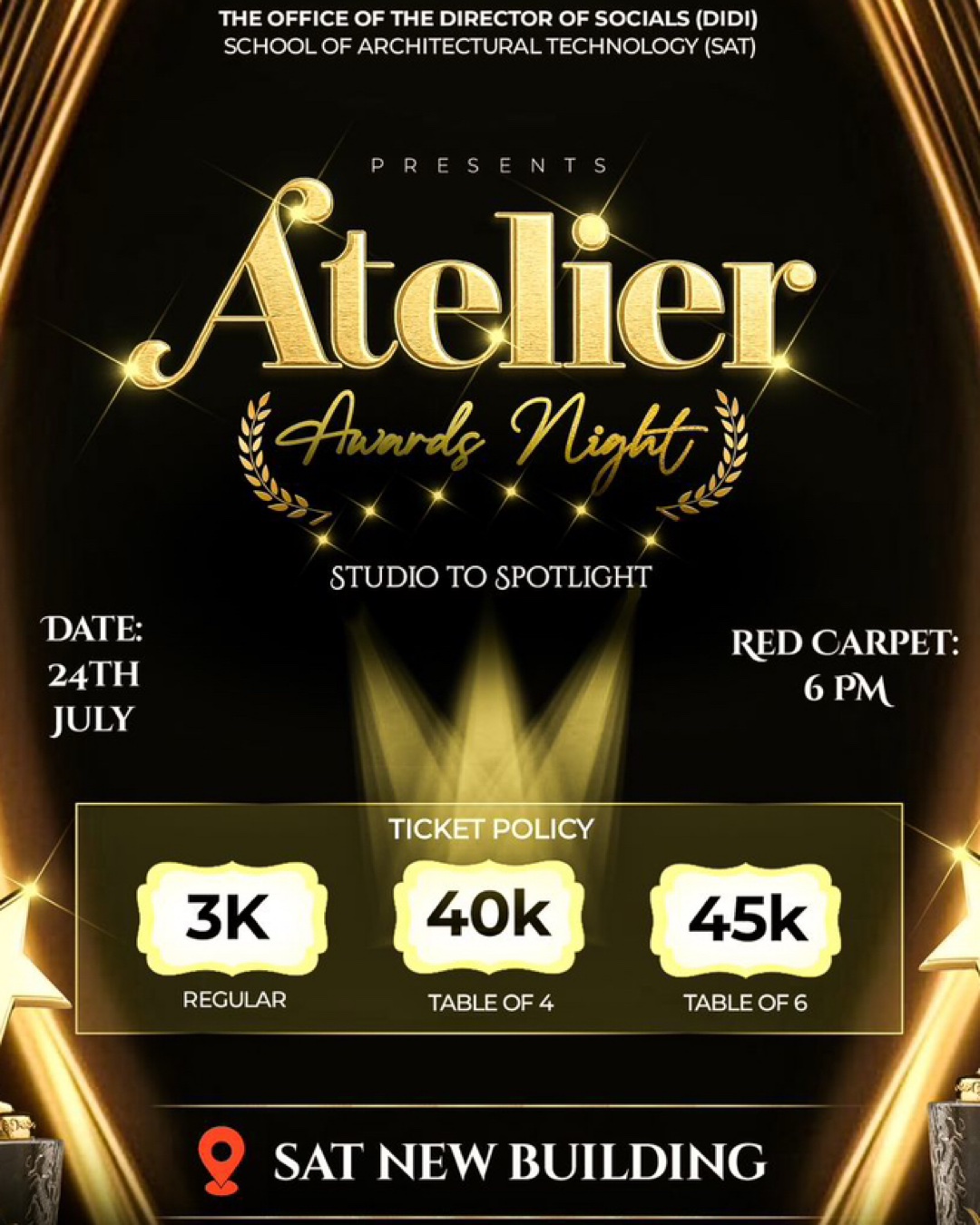 Atelier awards night